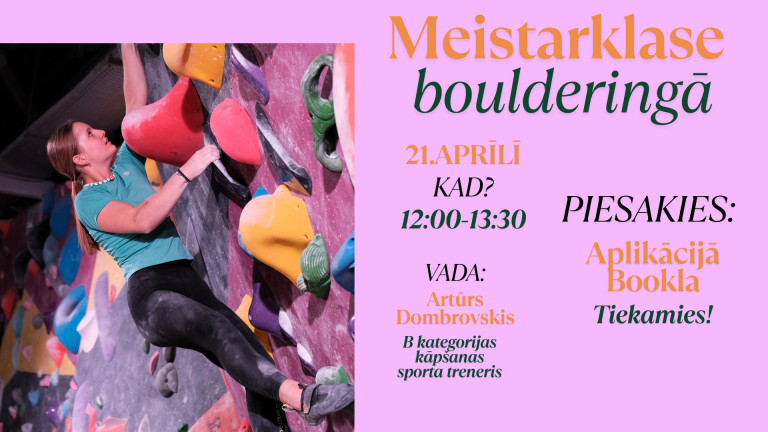 Read more about the article Meistarklase boulderingā